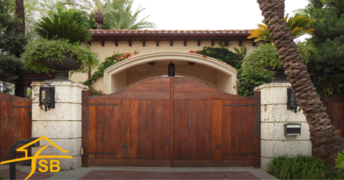 Iron and wood Main Gate Design